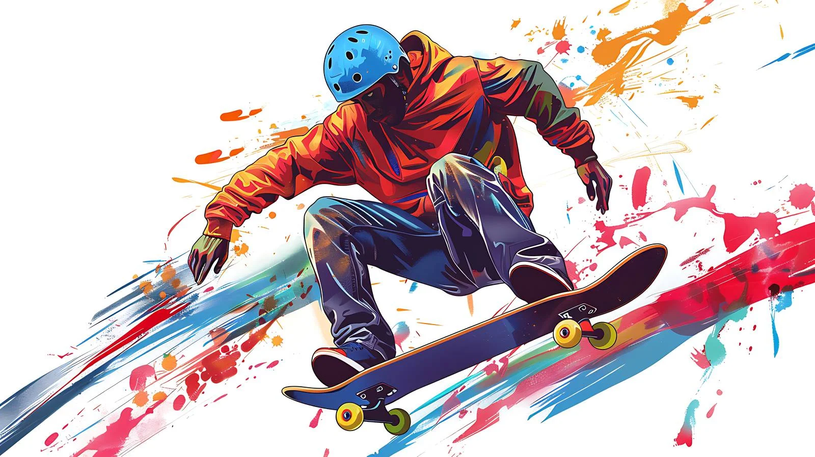 Future Skateboarding Illustrations — free download from Dotvec