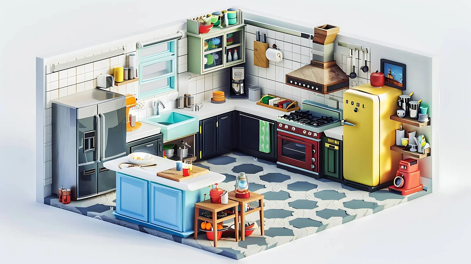 Modern Kitchen Design Illustrations — free download from Dotvec