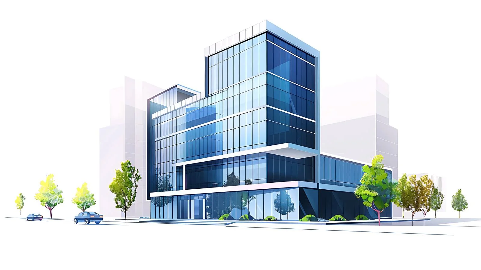 Modern Office Building Illustrations — free download from Dotvec
