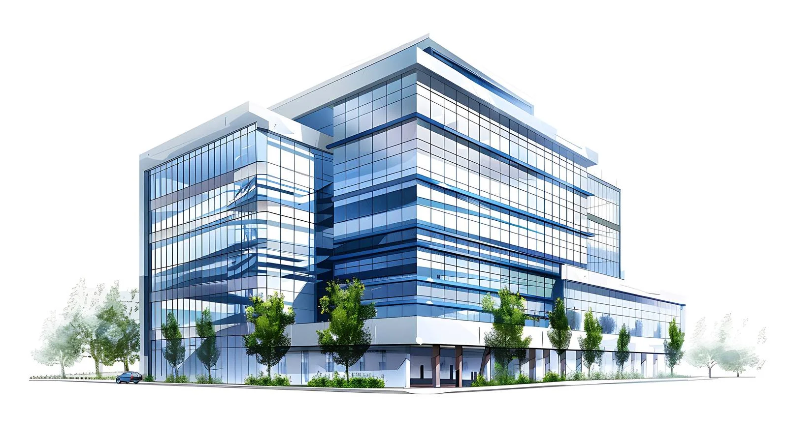 Office Building Illustrations — free download from Dotvec
