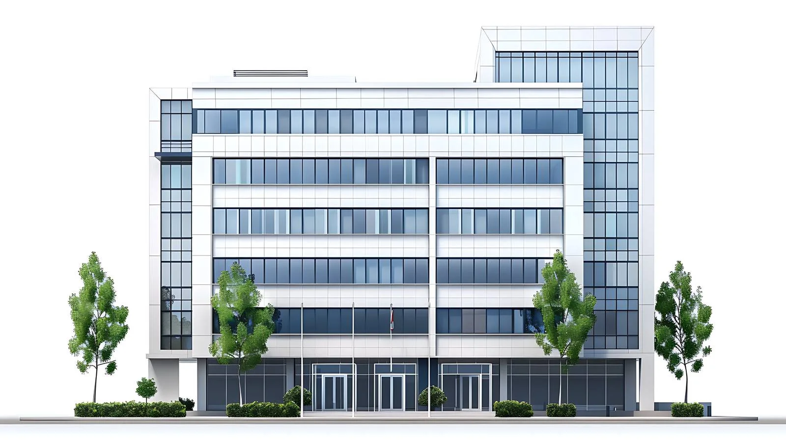 Architectural Renderings for Modern Office Building — free download from Dotvec
