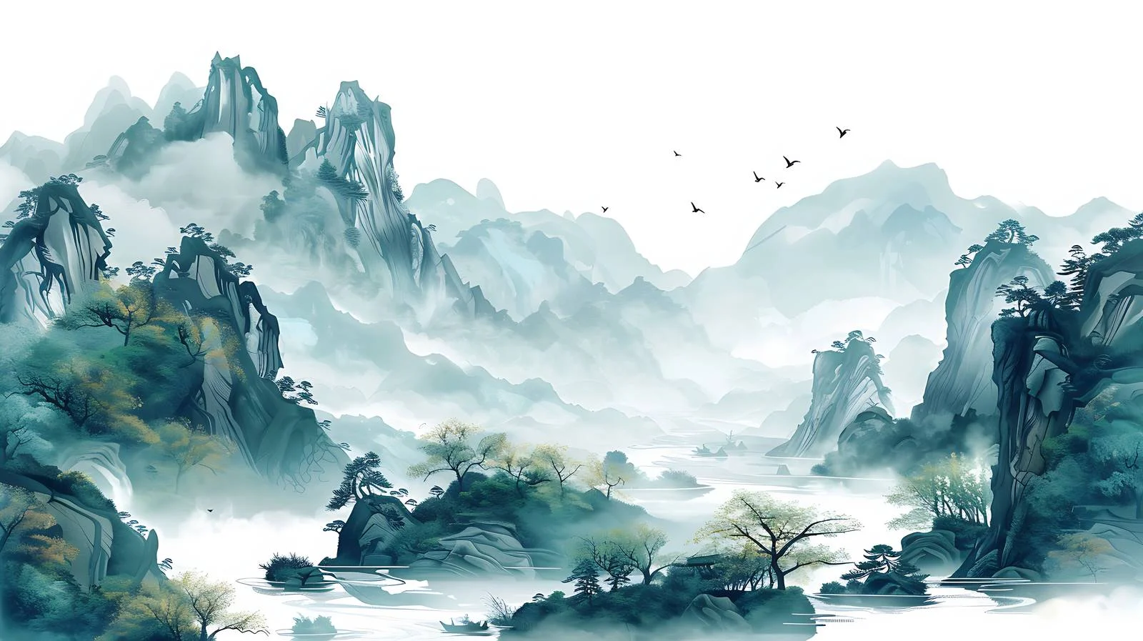 Reimagined ancient landscape with mystery — free download from Dotvec