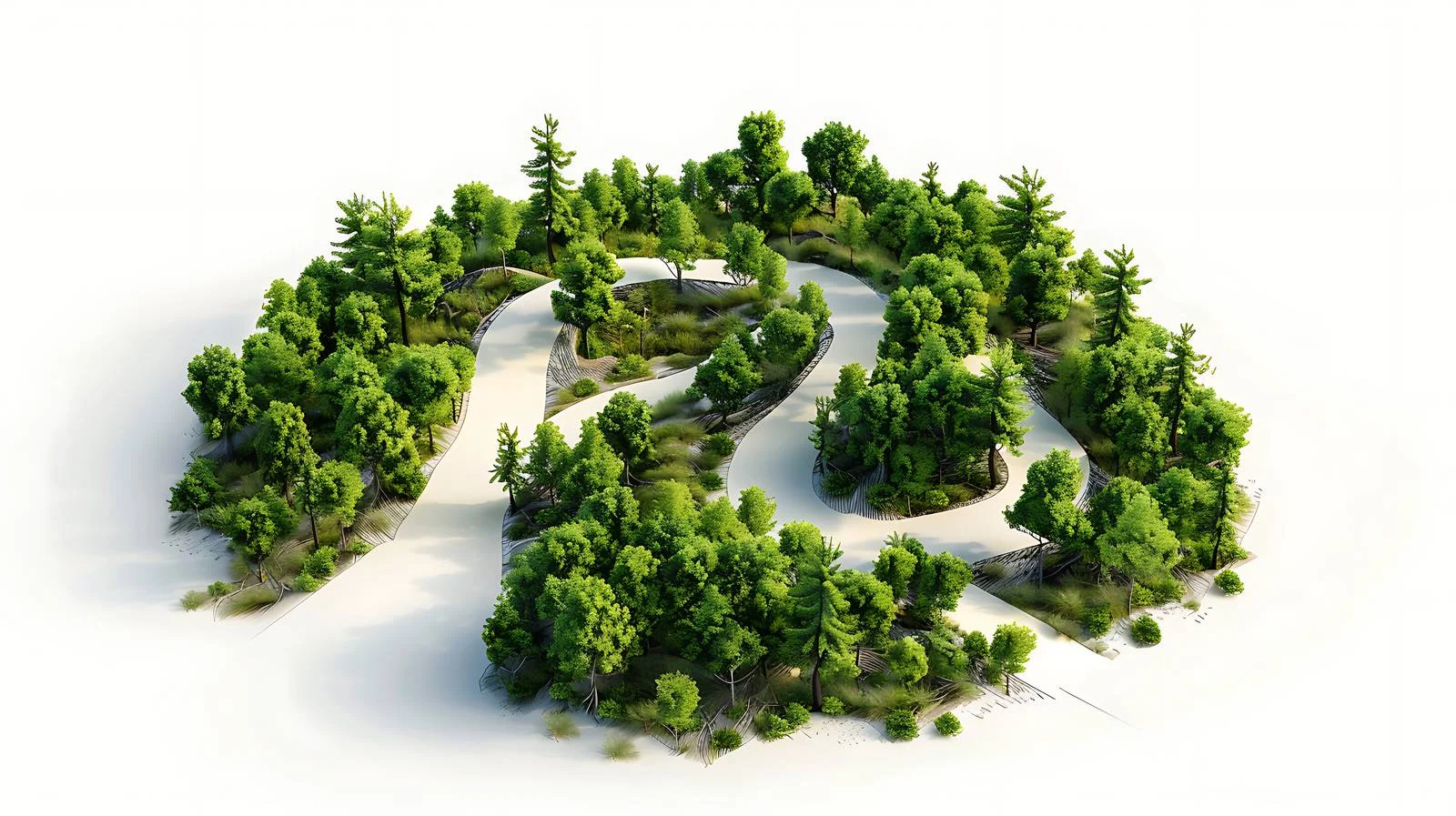 Enchanted forest paths through isolated areas — free download from Dotvec