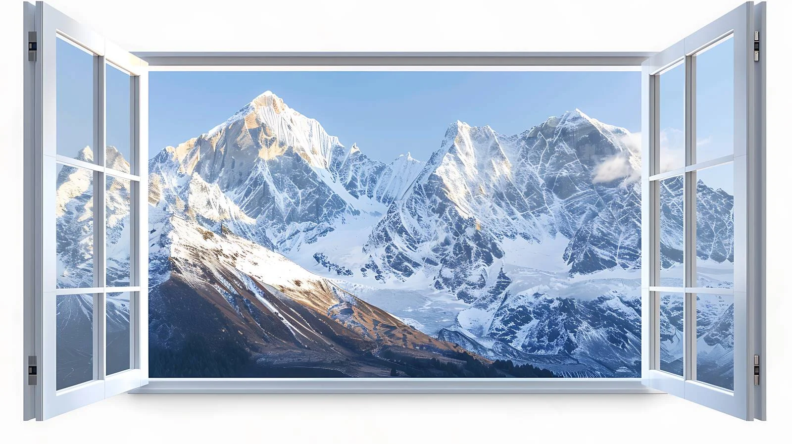 Serene Mountain Landscape Outside the City — free download from Dotvec