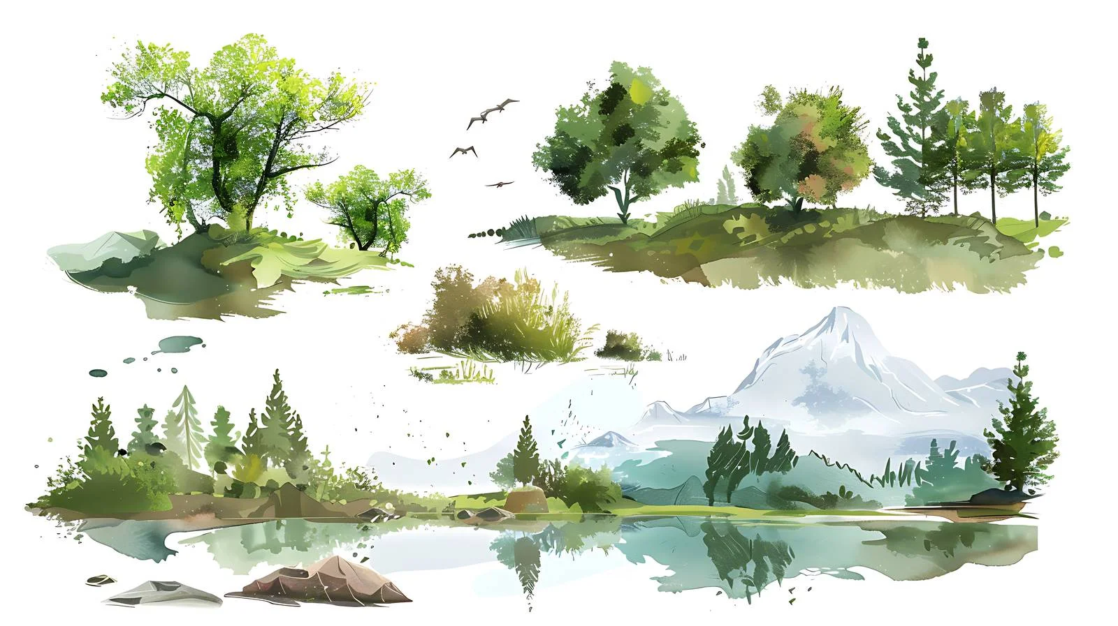 Natural Scenery Illustration — free download from Dotvec