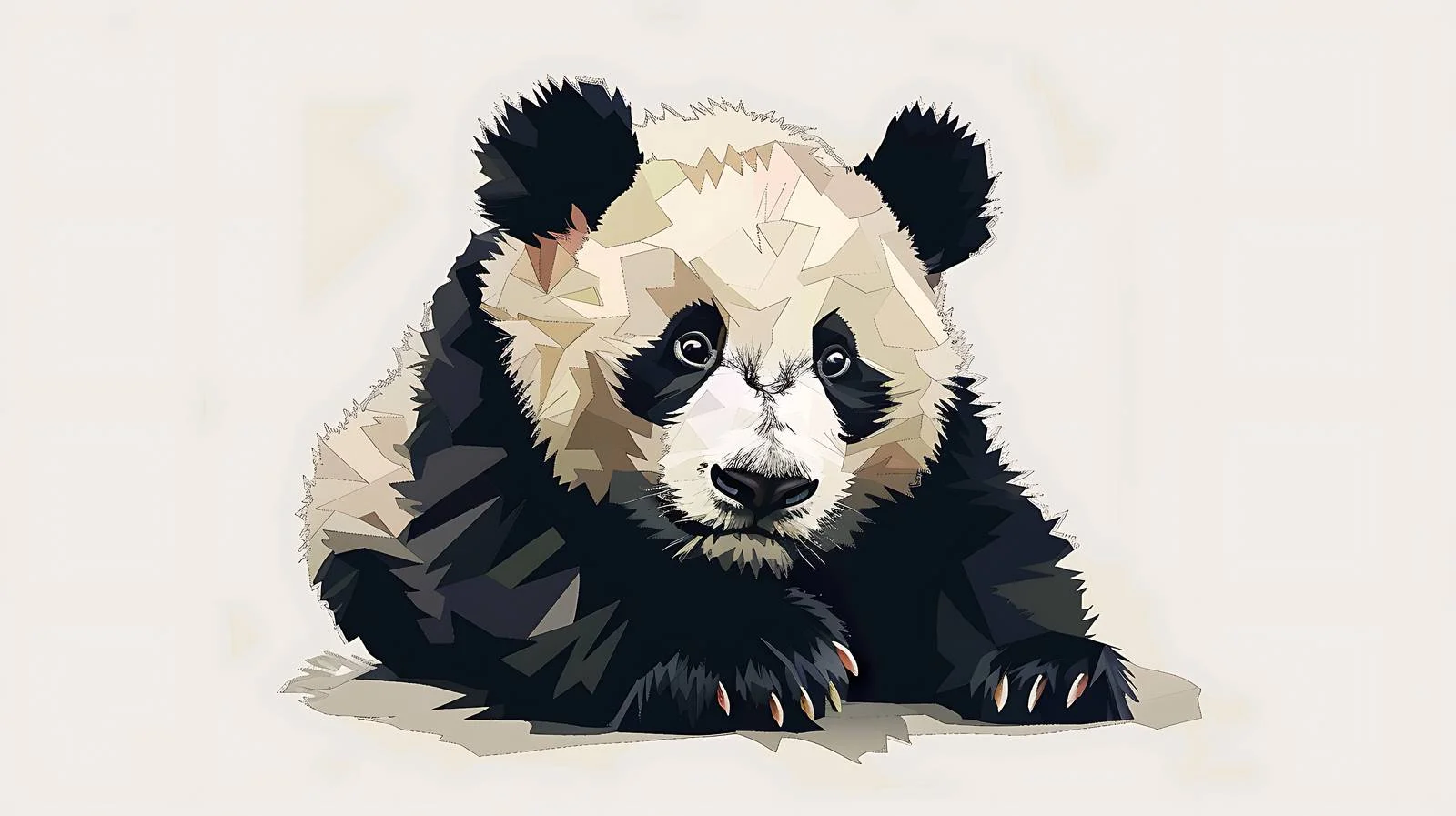 Illustrated Pandas on White Background — free download from Dotvec