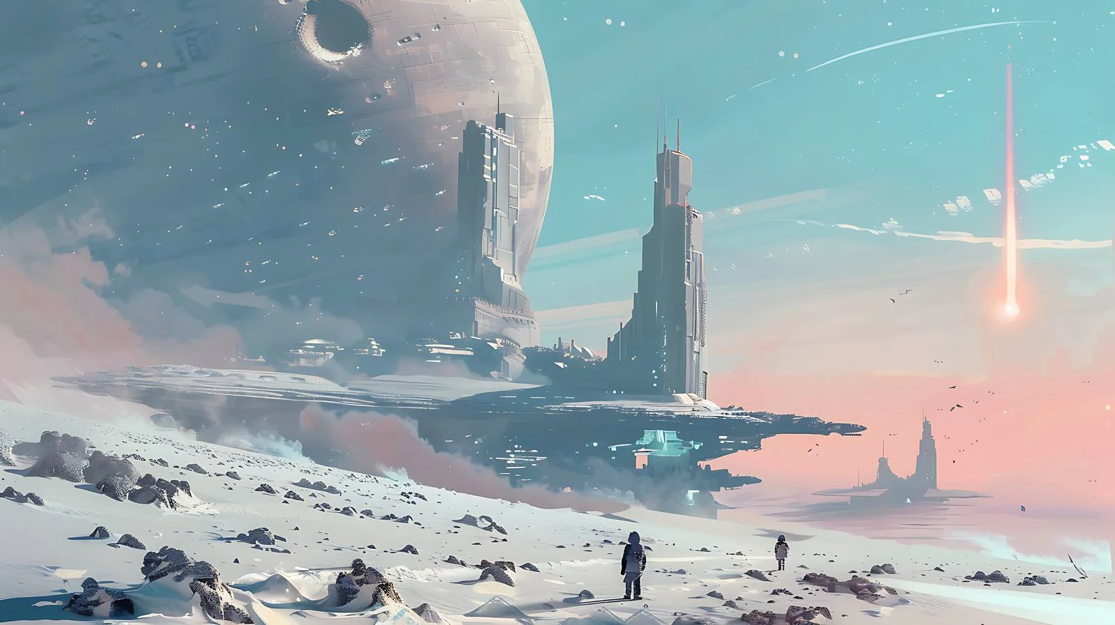 Futuristic Space Fiction Illustrations in Spa — free download from Dotvec