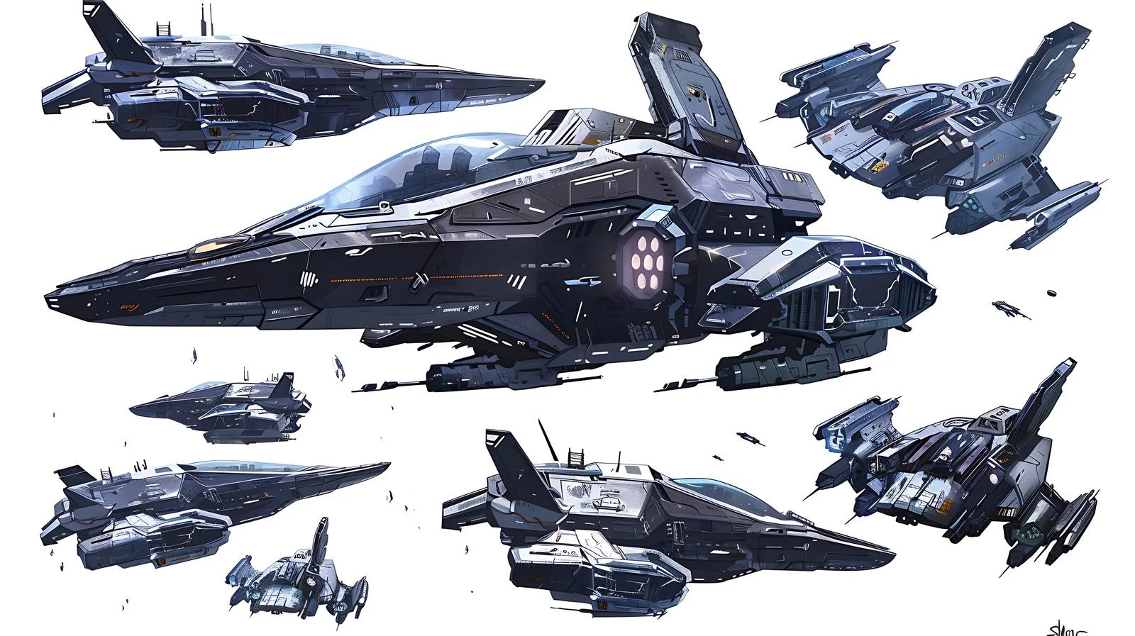 Futuristic Sci-Fi Art in Space — free download from Dotvec