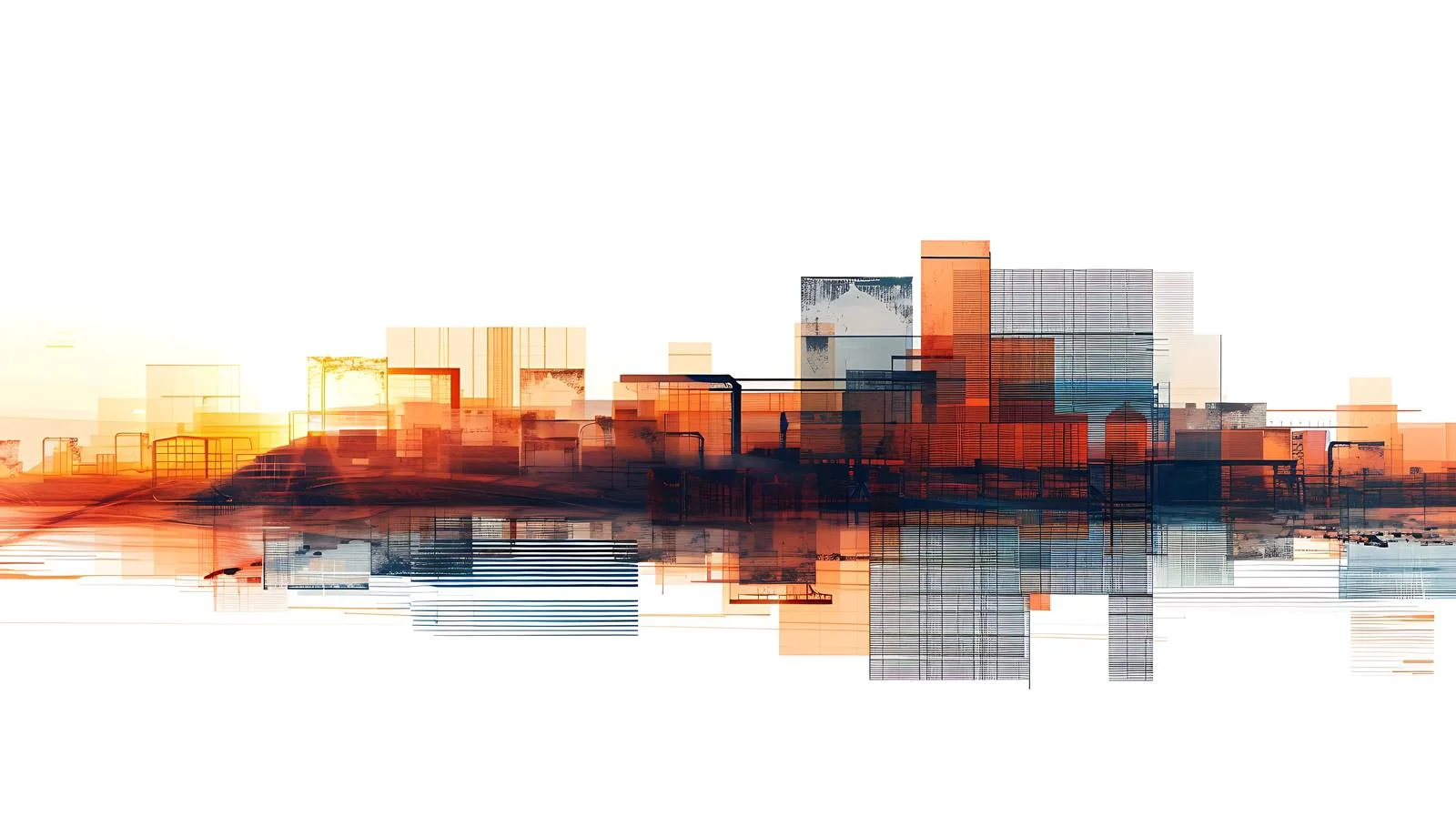 Sunset Architecture Illustration — free download from Dotvec