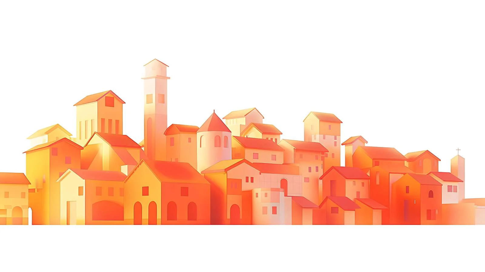 Sunset Architecture Illustrations — free download from Dotvec