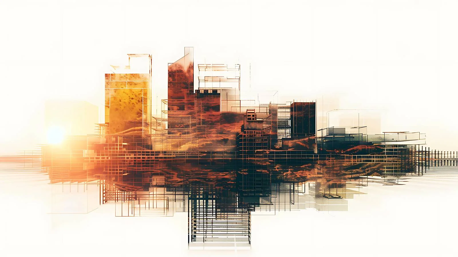 Sunset Architecture Illustrations — free download from Dotvec