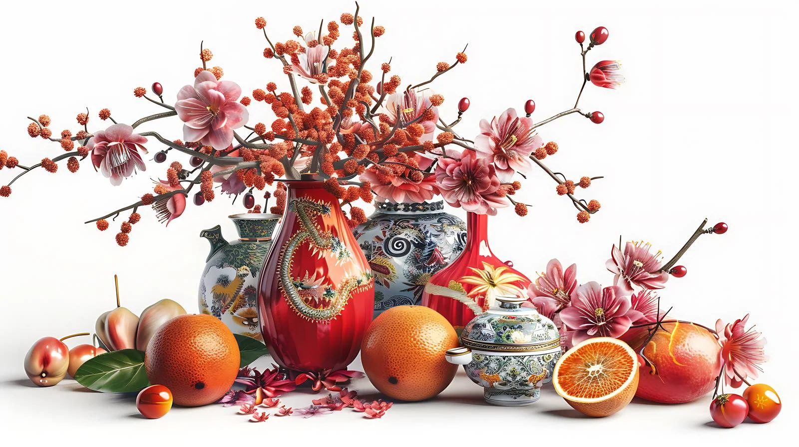 Vibrant Traditional Chinese New Year Illustration — free download from Dotvec