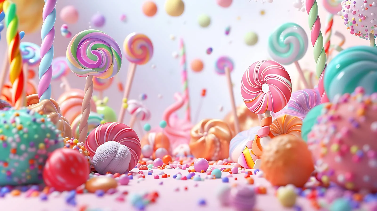 Colorful Candy Wonderland, White Background — free download from Dotvec