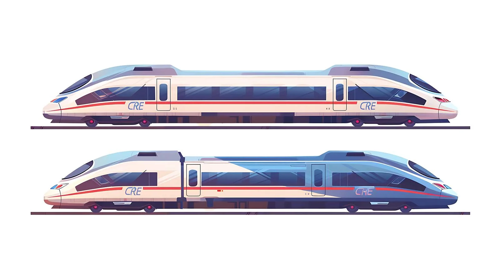 Modern High-Speed Train Illustration Isolated — free download from Dotvec