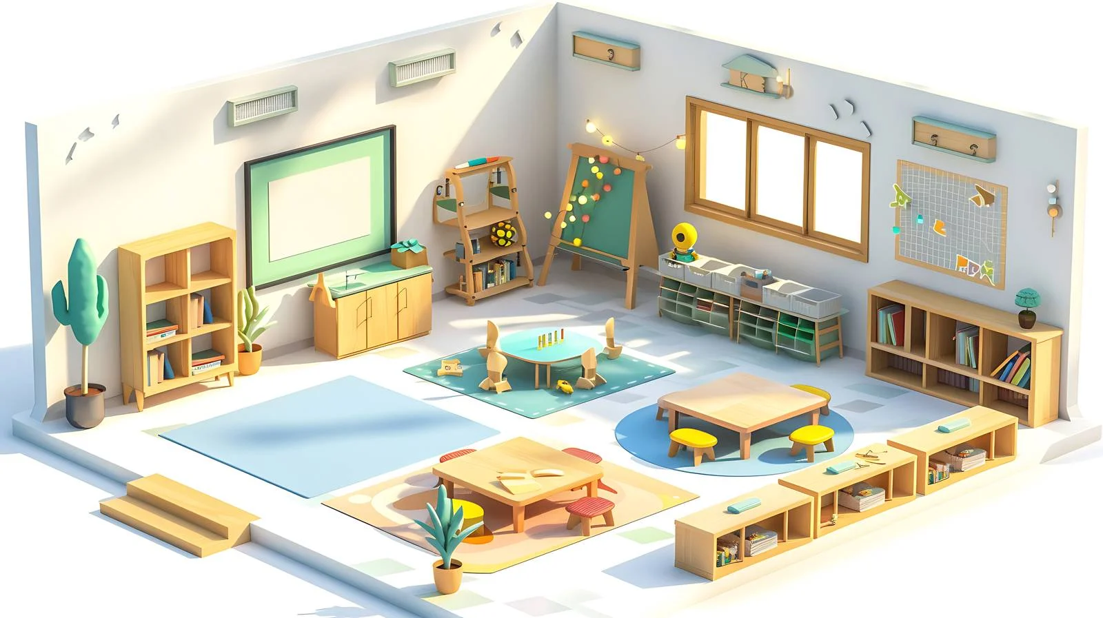 Kindergarten Classroom Illustration — free download from Dotvec