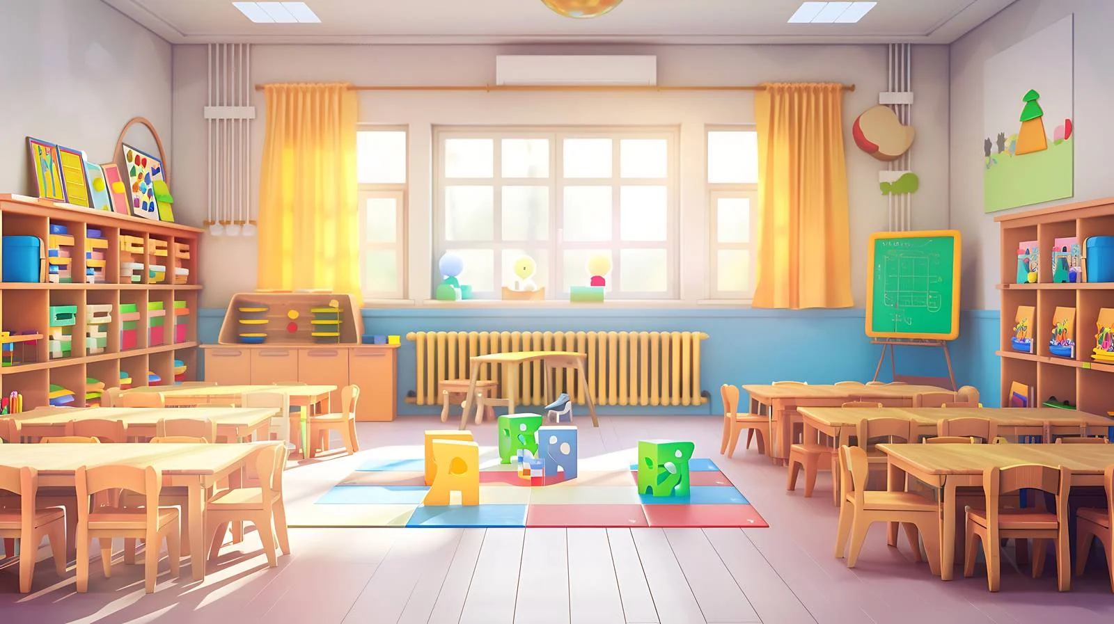 Kindergarten Classroom Scene — free download from Dotvec