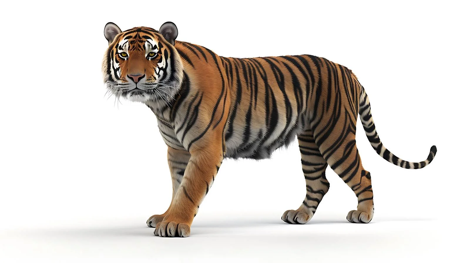 Tiger Illustration on White Background — free download from Dotvec