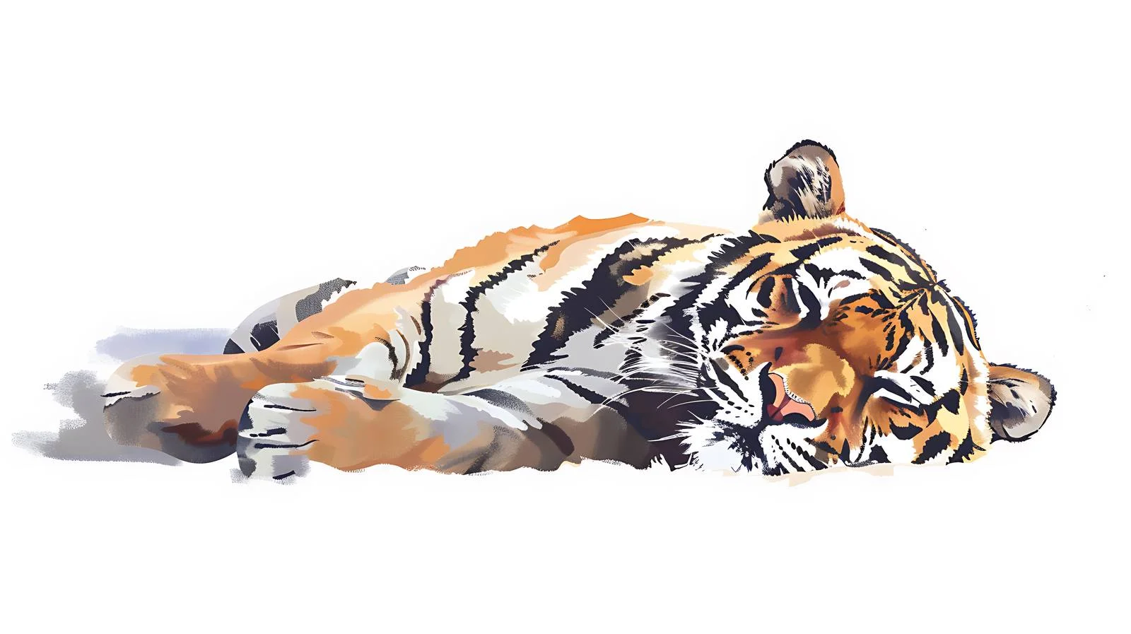 Tiger Illustration on White Background — free download from Dotvec