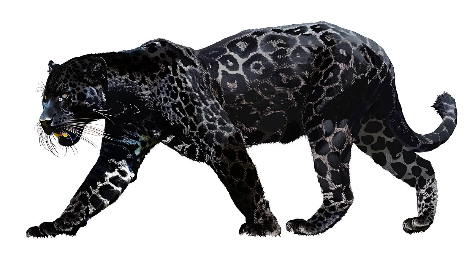 Elegant Panther Illustration on White Background — free download from Dotvec