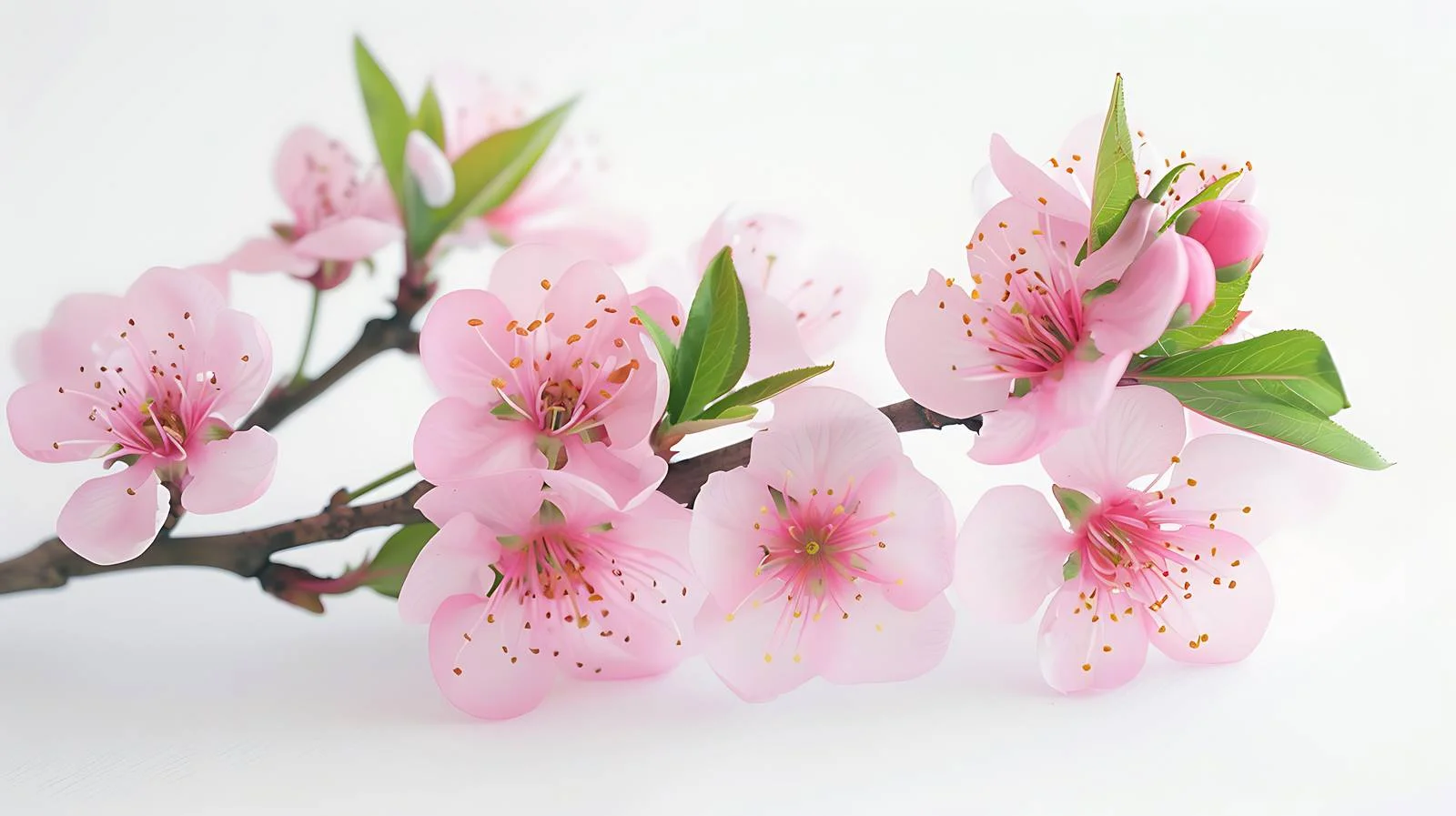 Exquisite Peach Blossom Isolation Illustration — free download from Dotvec