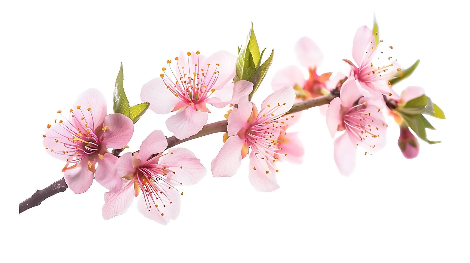 Elegant Peach Blossom Isolated Illustration — free download from Dotvec