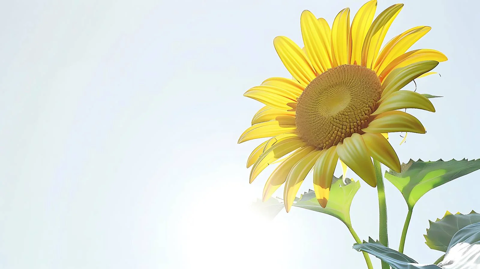 Sunflower Illustration White Isolated — free download from Dotvec