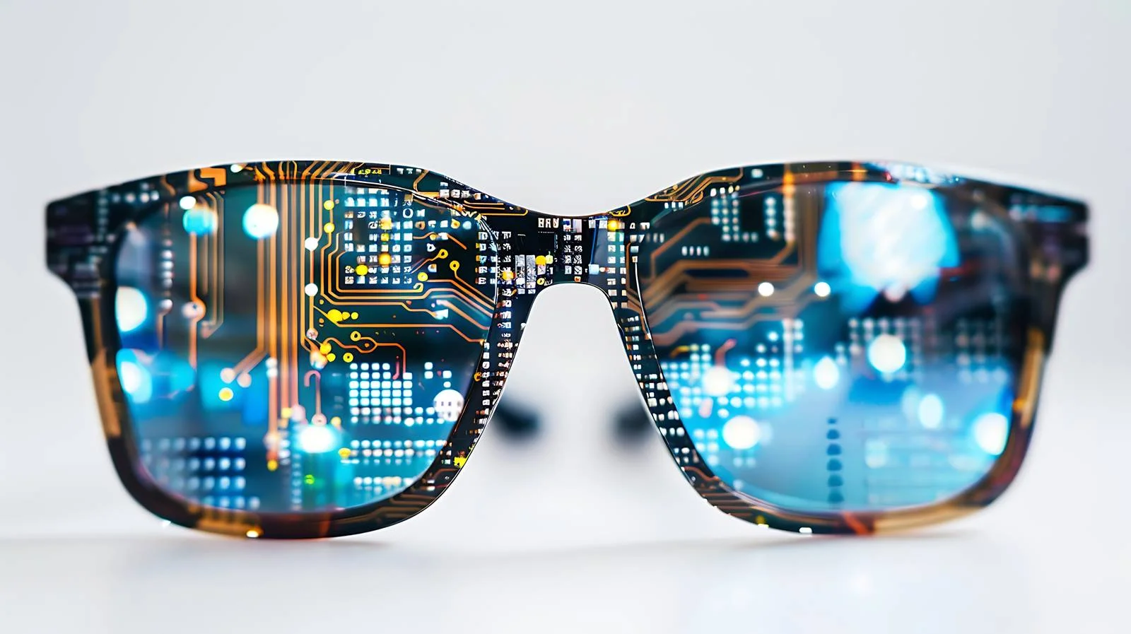 High-Tech Electronic Circuit Board Reflection — free download from Dotvec