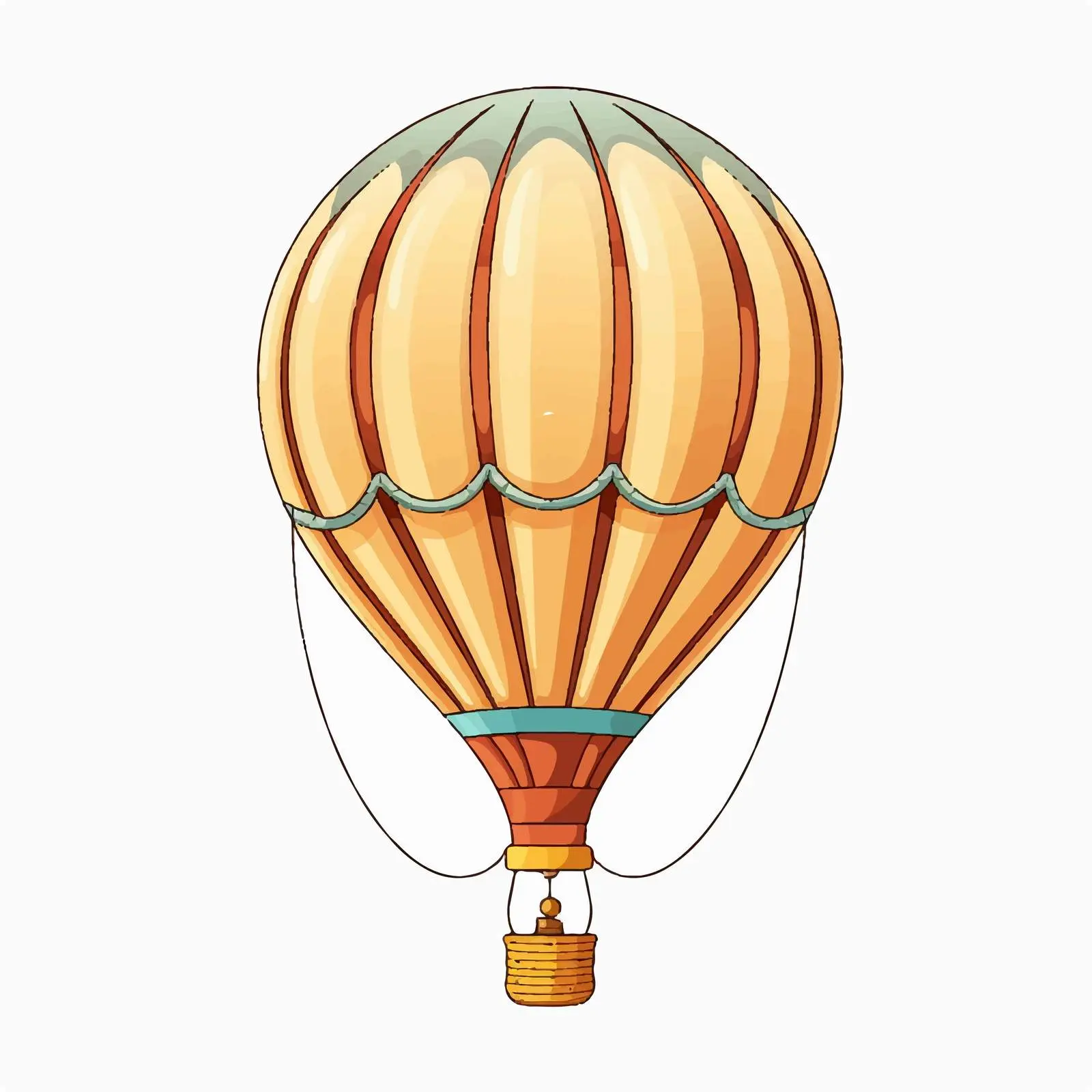 Colorful Air Balloon Vector Illustration on White Background — free download from Dotvec