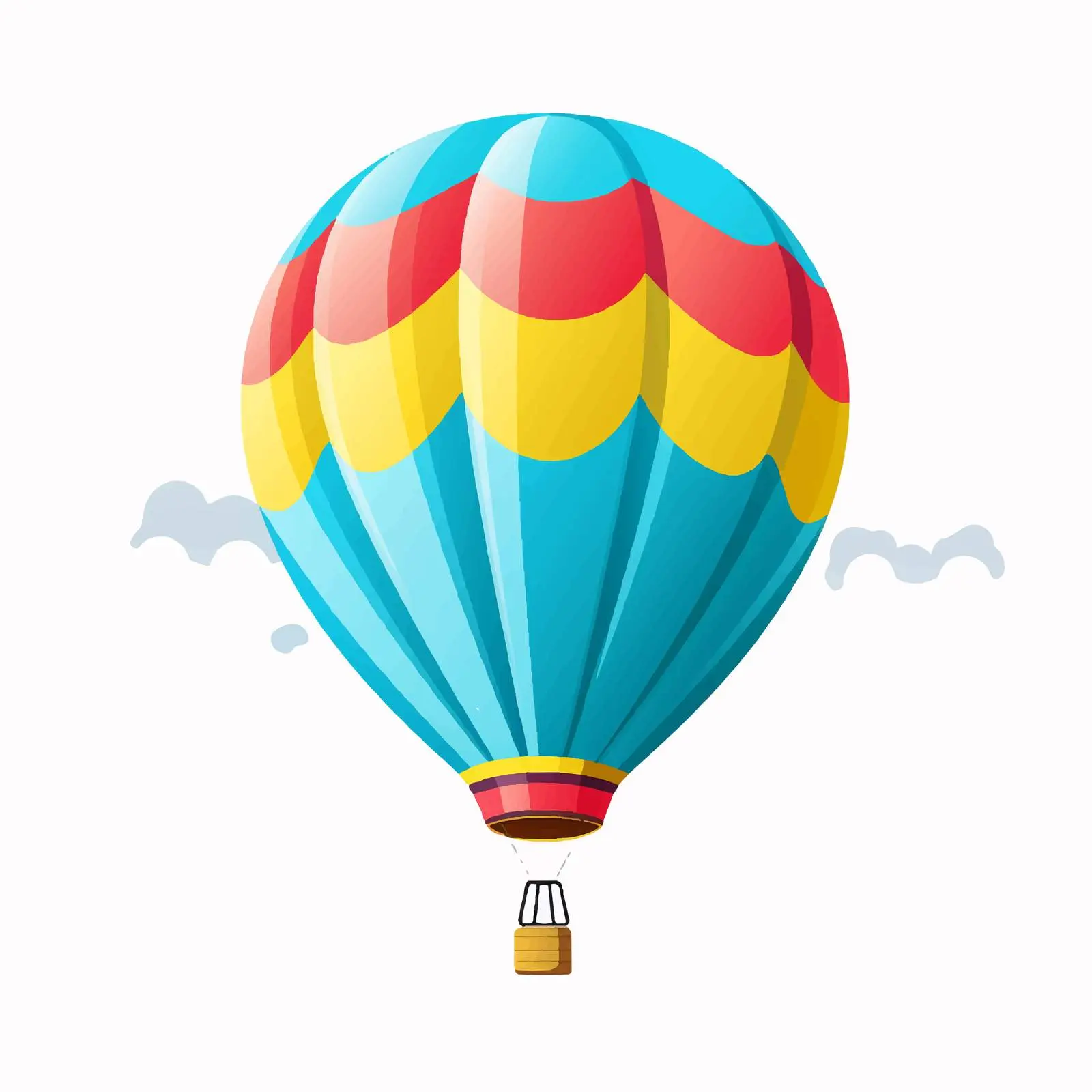 Air Balloon Vector Illustration on White Background – free transportation vector image from Dotvec