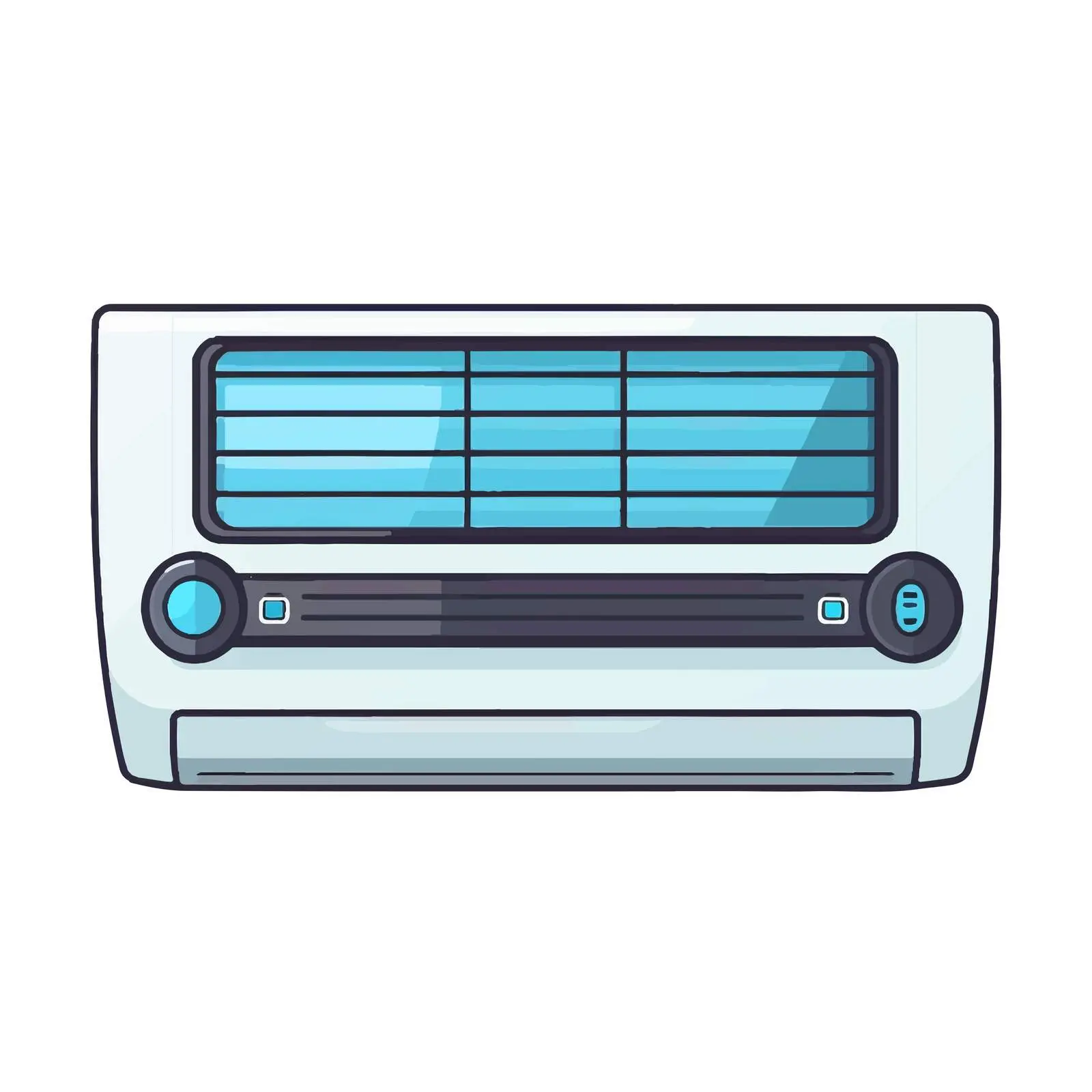 Air Conditioner Vector Illustration on White Background — free download from Dotvec