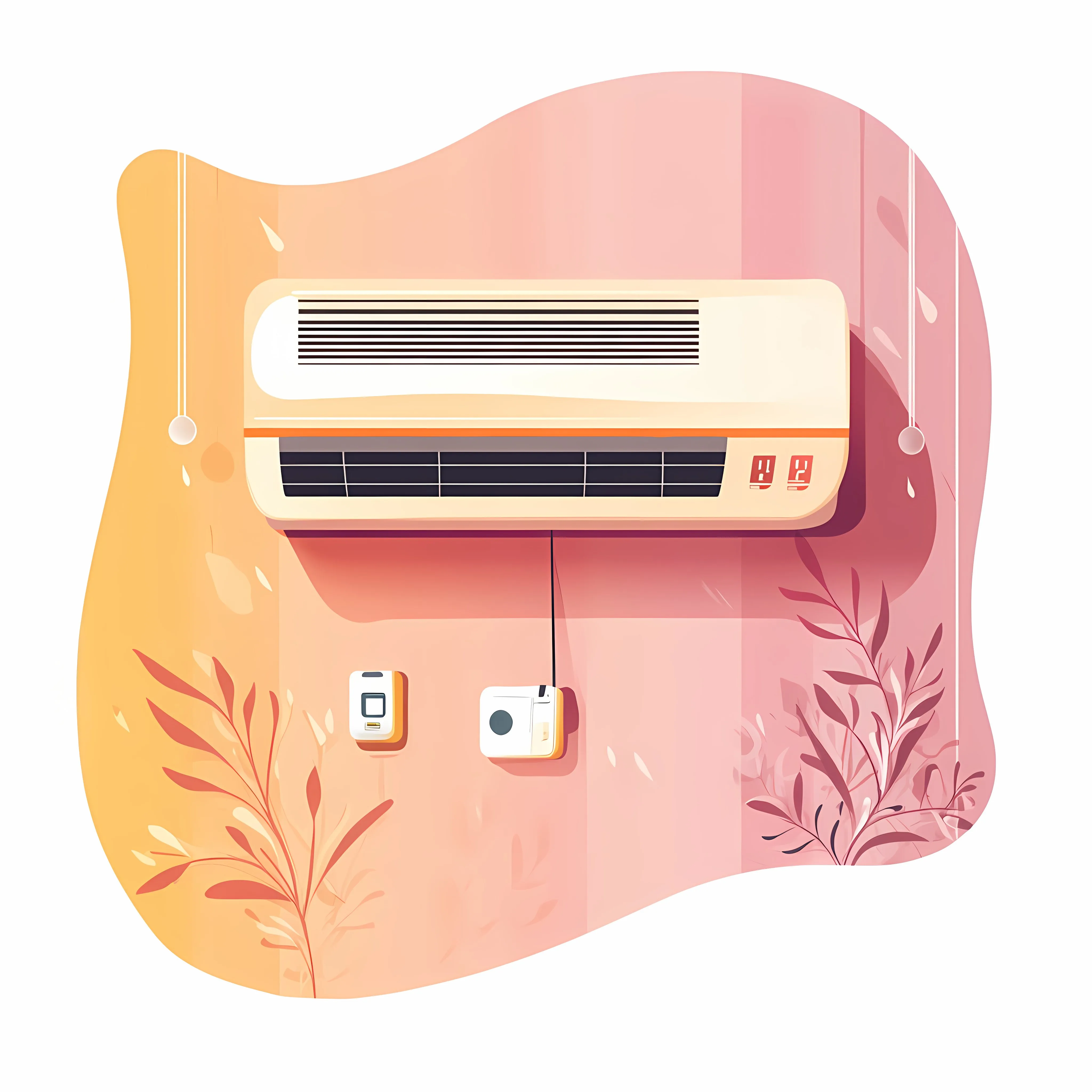 Flat Vector Illustration of Air Conditioning Appliance — free download from Dotvec