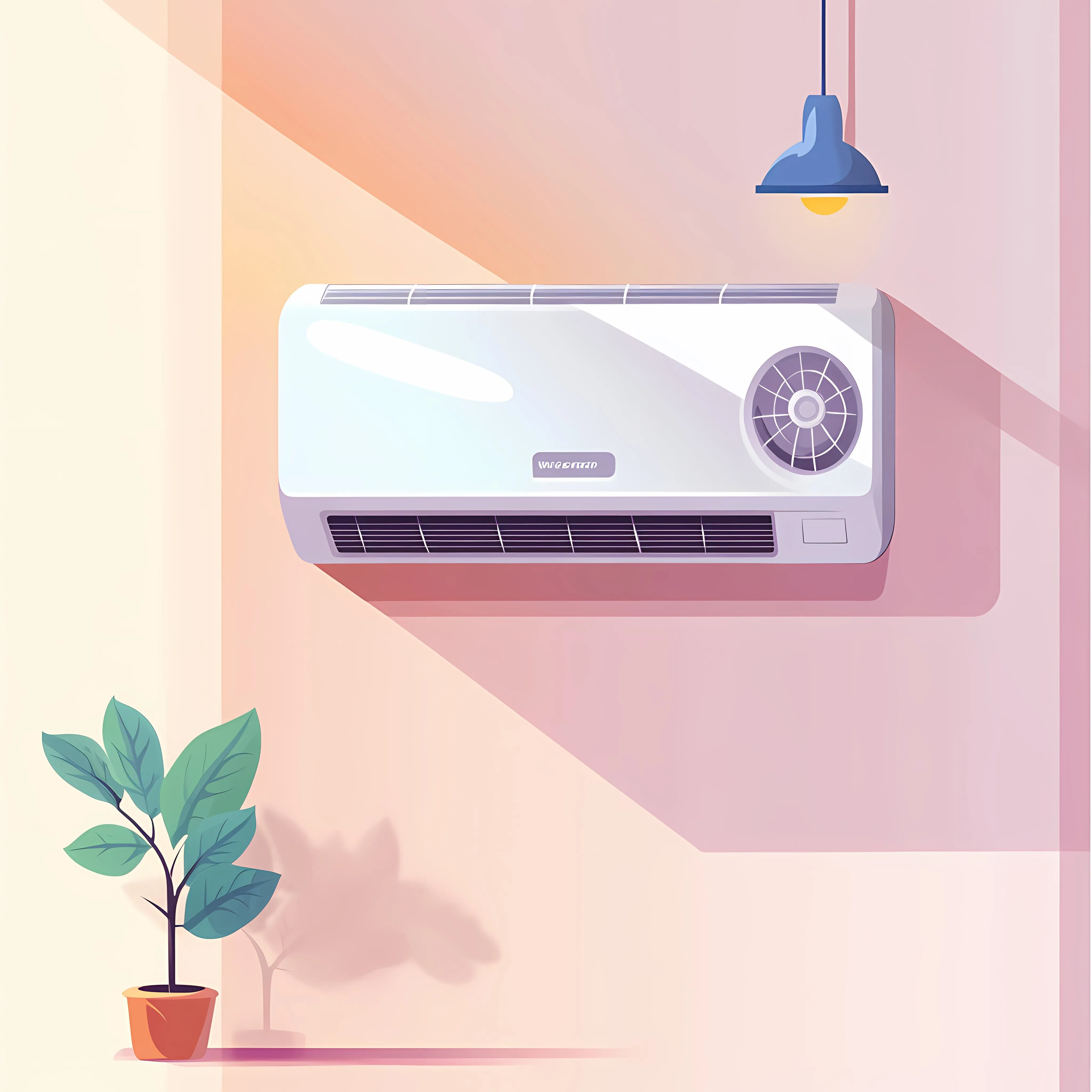 Flat Vector Illustration of Air Conditioning Appliance — free download from Dotvec