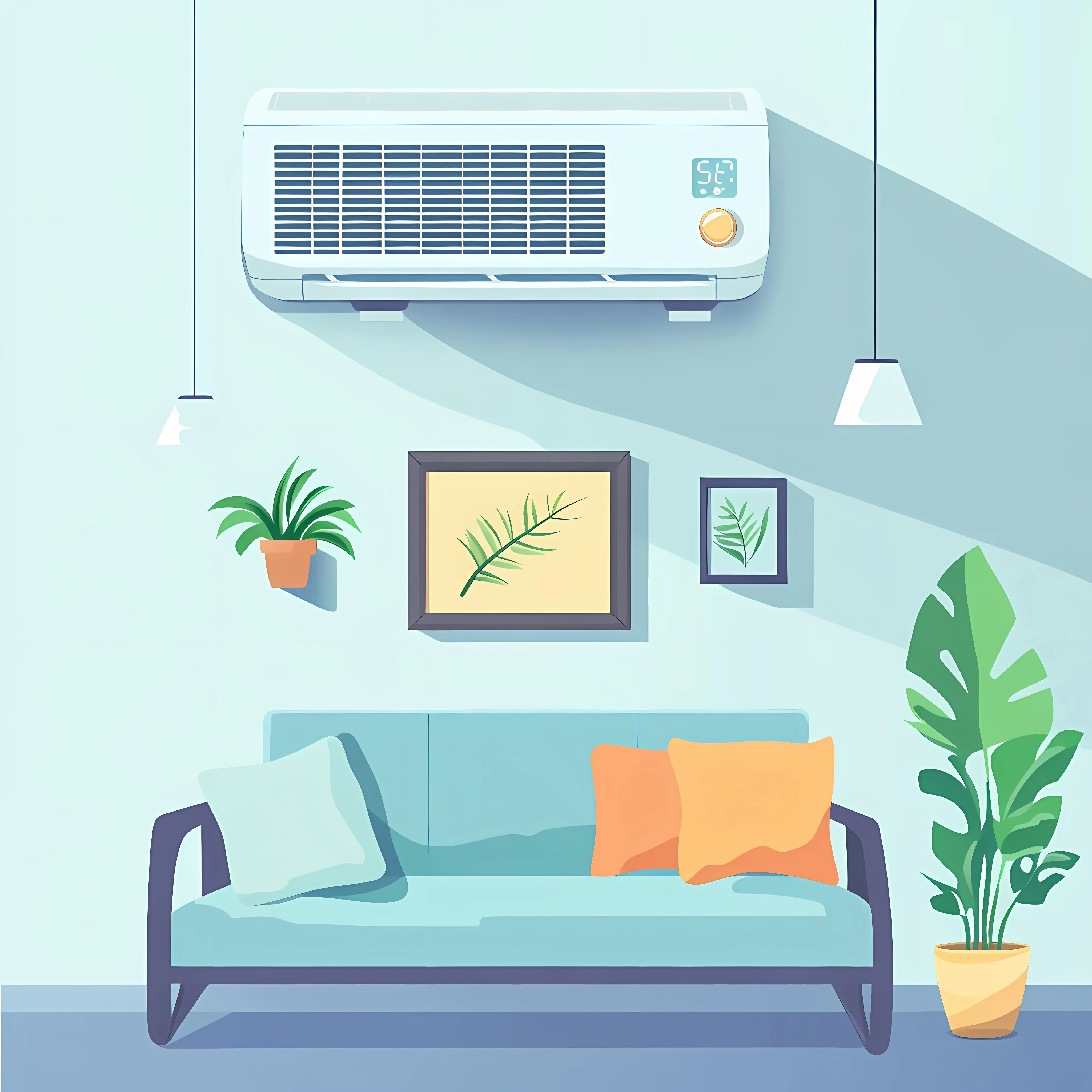 Flat Vector Illustration of Air Conditioning Unit — free download from Dotvec
