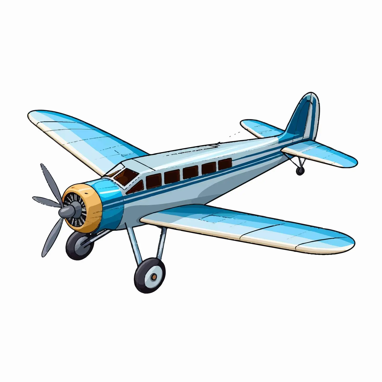 Vector Aircraft Illustration on White Background — free download from Dotvec