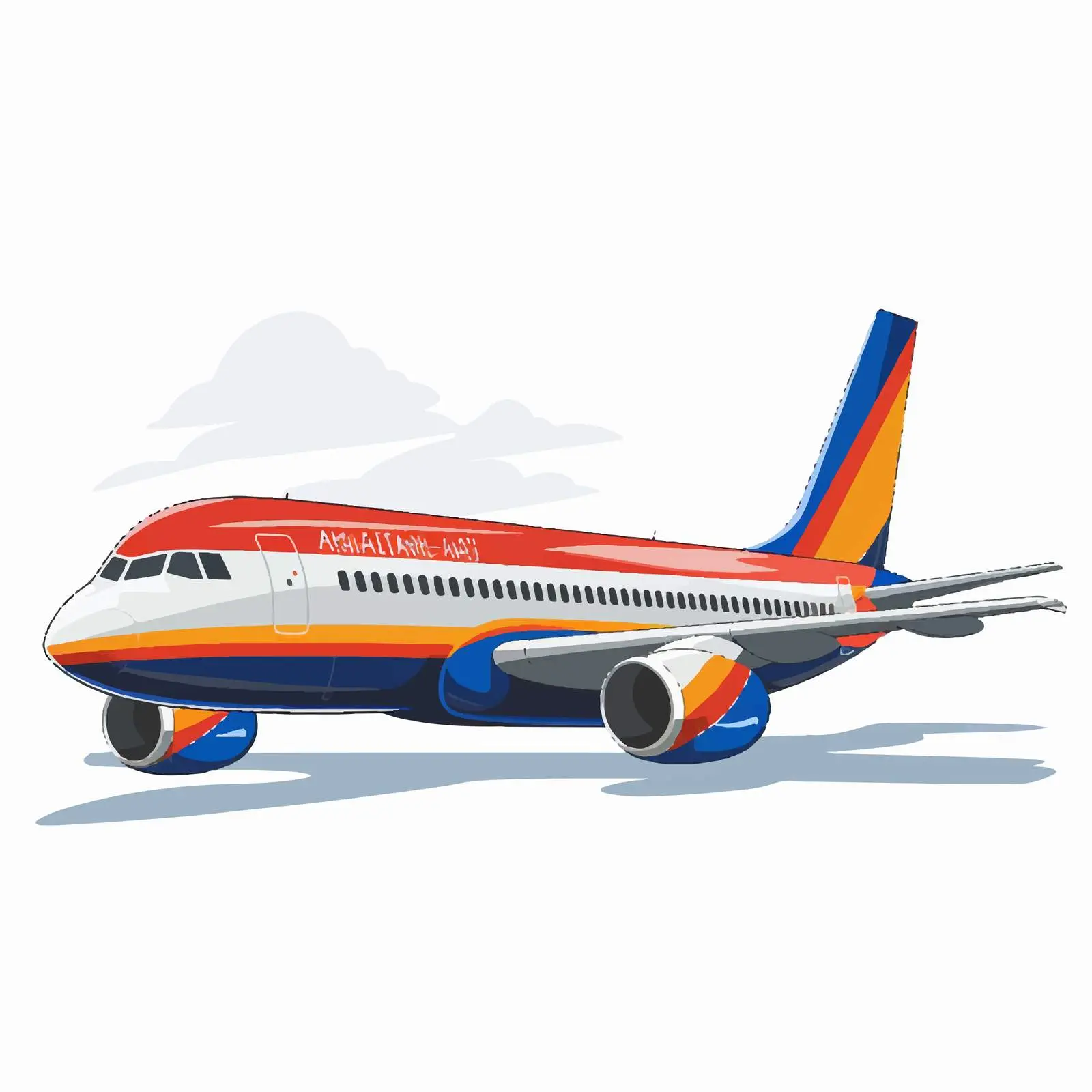 Armenia Flag Colored Aircraft Clip Art – free flying image from Dotvec