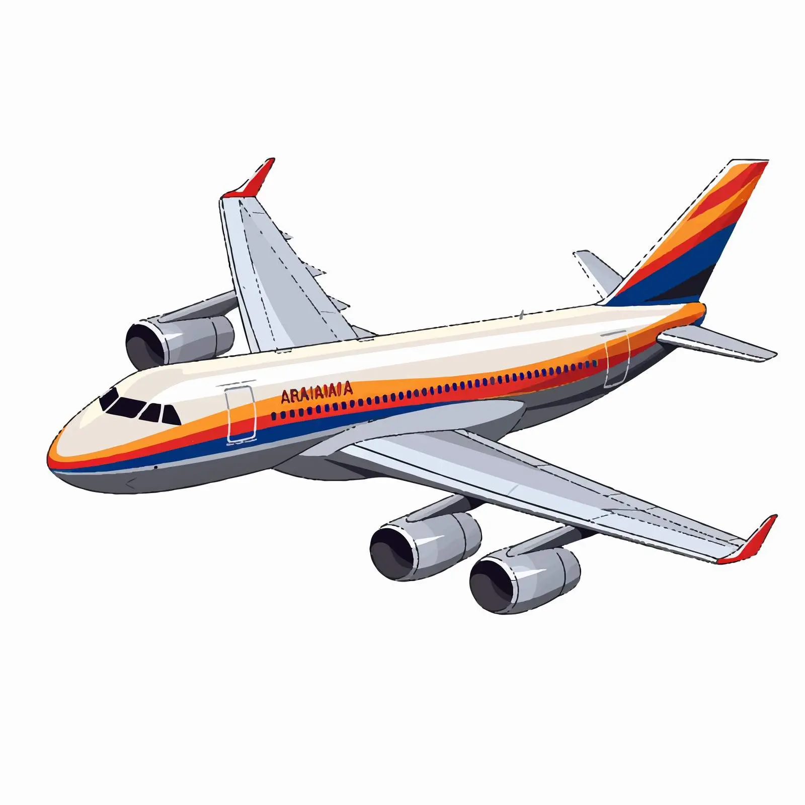 Armenia Flag Colored Aircraft Clip Art – free vector icon image from Dotvec