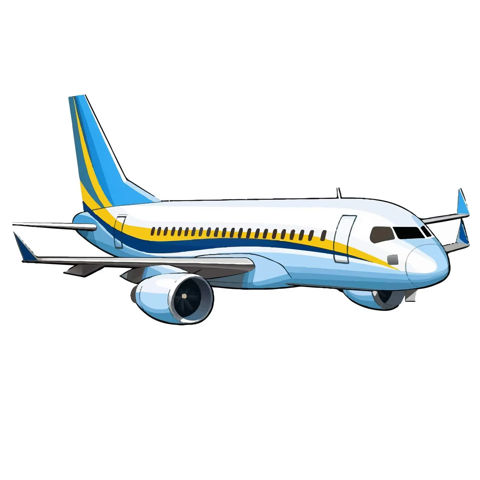 Colorful Aircraft Clip Art with National Flags – free emblems image from Dotvec