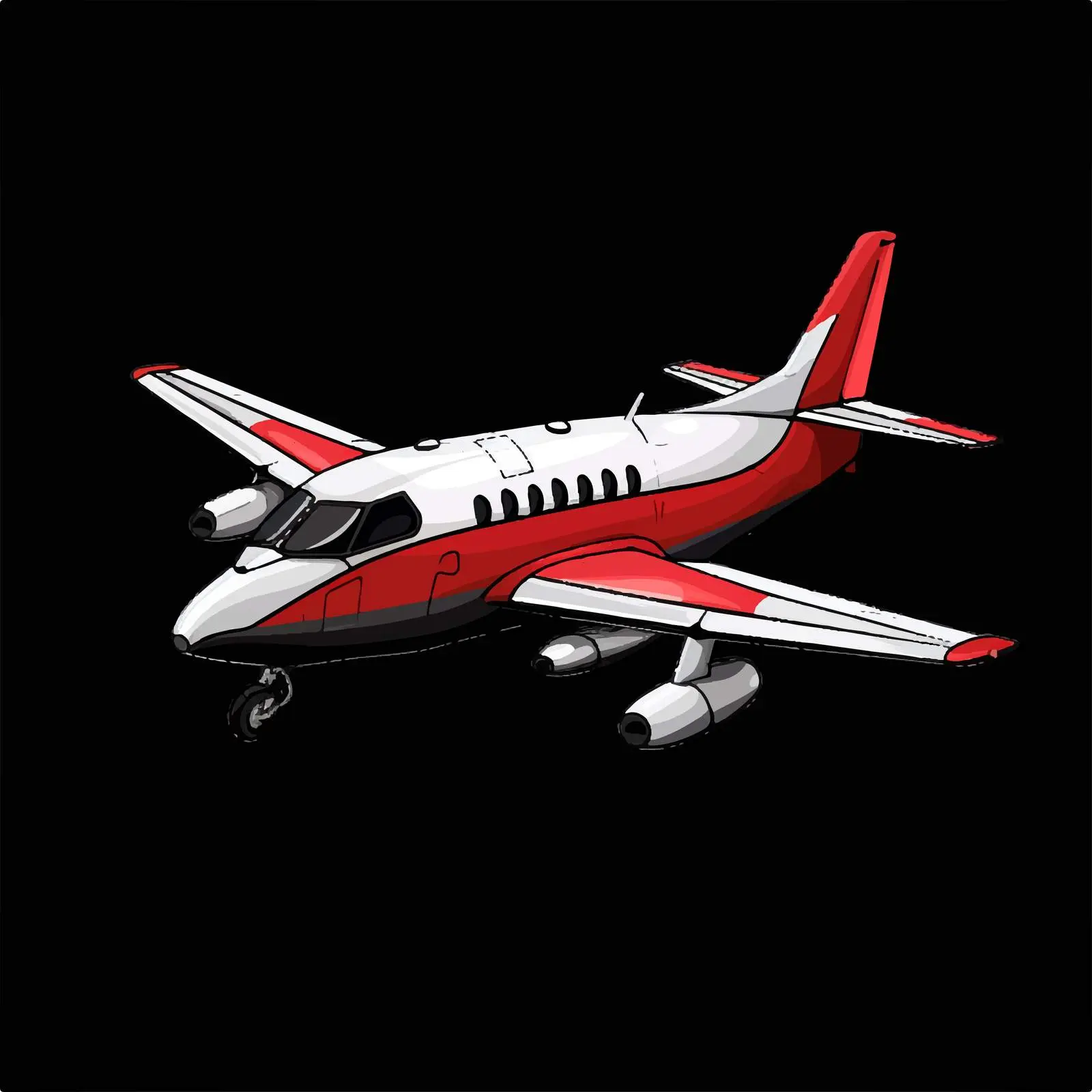 Poland Flag Inspired Aircraft Clip Art – free communications image from Dotvec