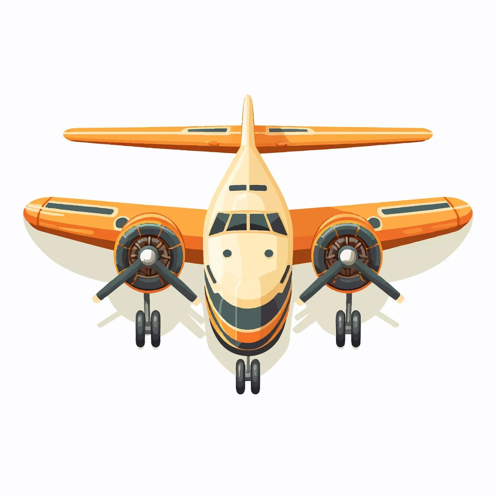Isolated Aircraft Vector Illustration on White Background – free propeller image from Dotvec