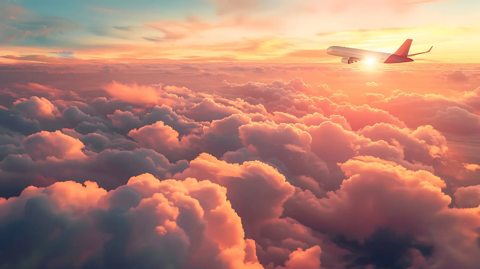 Aerial Sunset Flight — free download from Dotvec