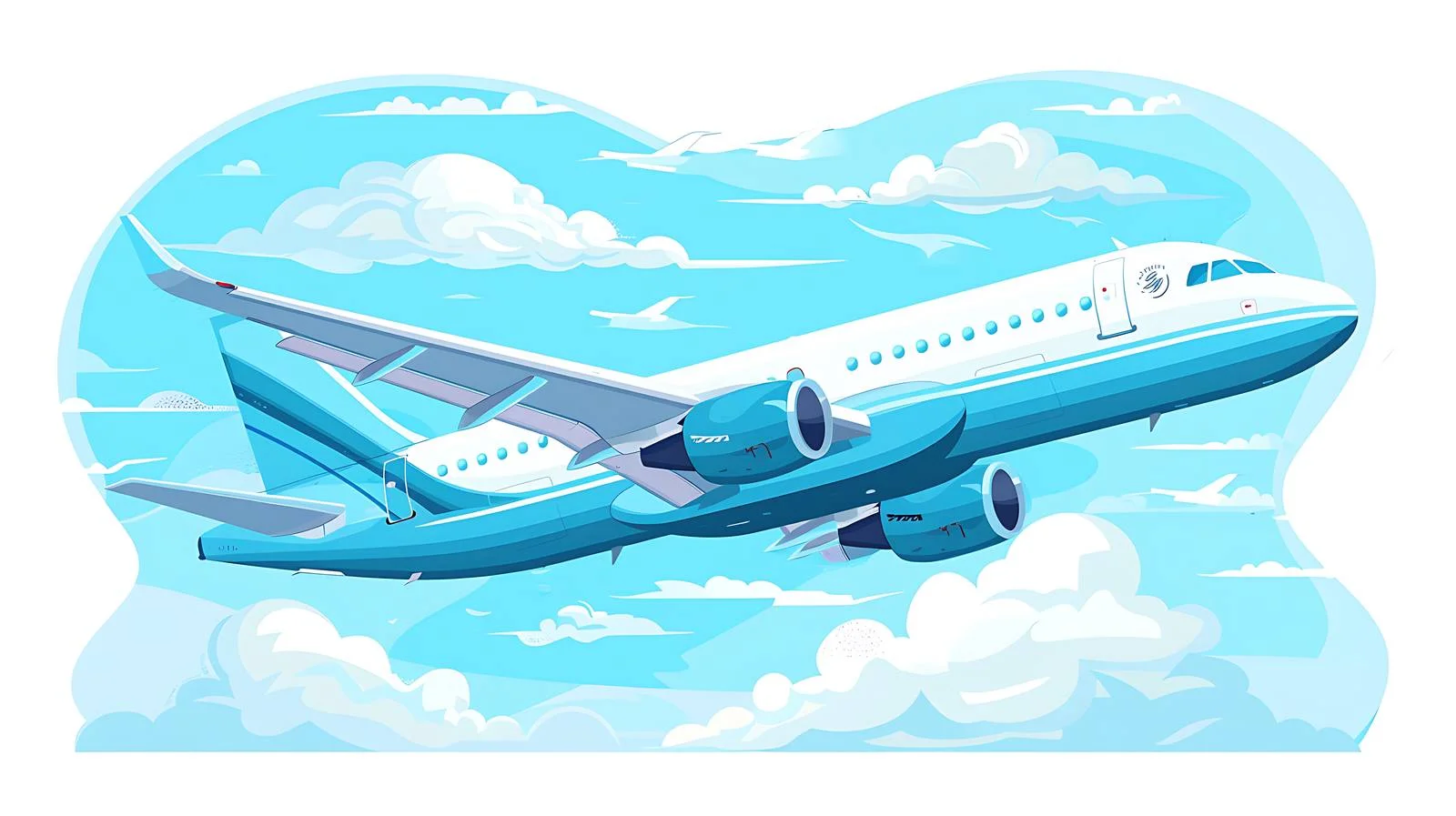 Scenic Air Travel Above Cloudy Horizon — free download from Dotvec