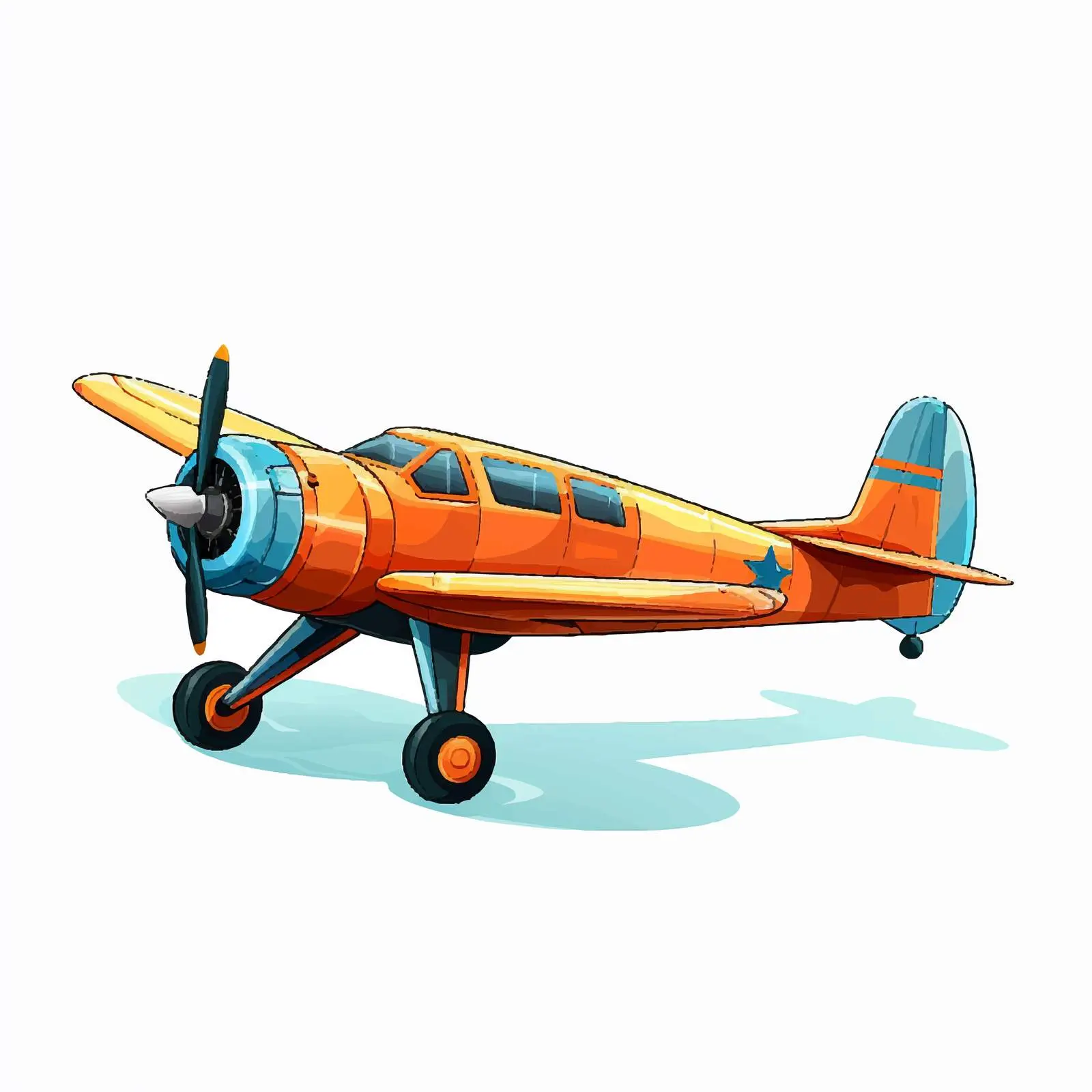 Cartoon Airplane Vector Illustration — free download from Dotvec