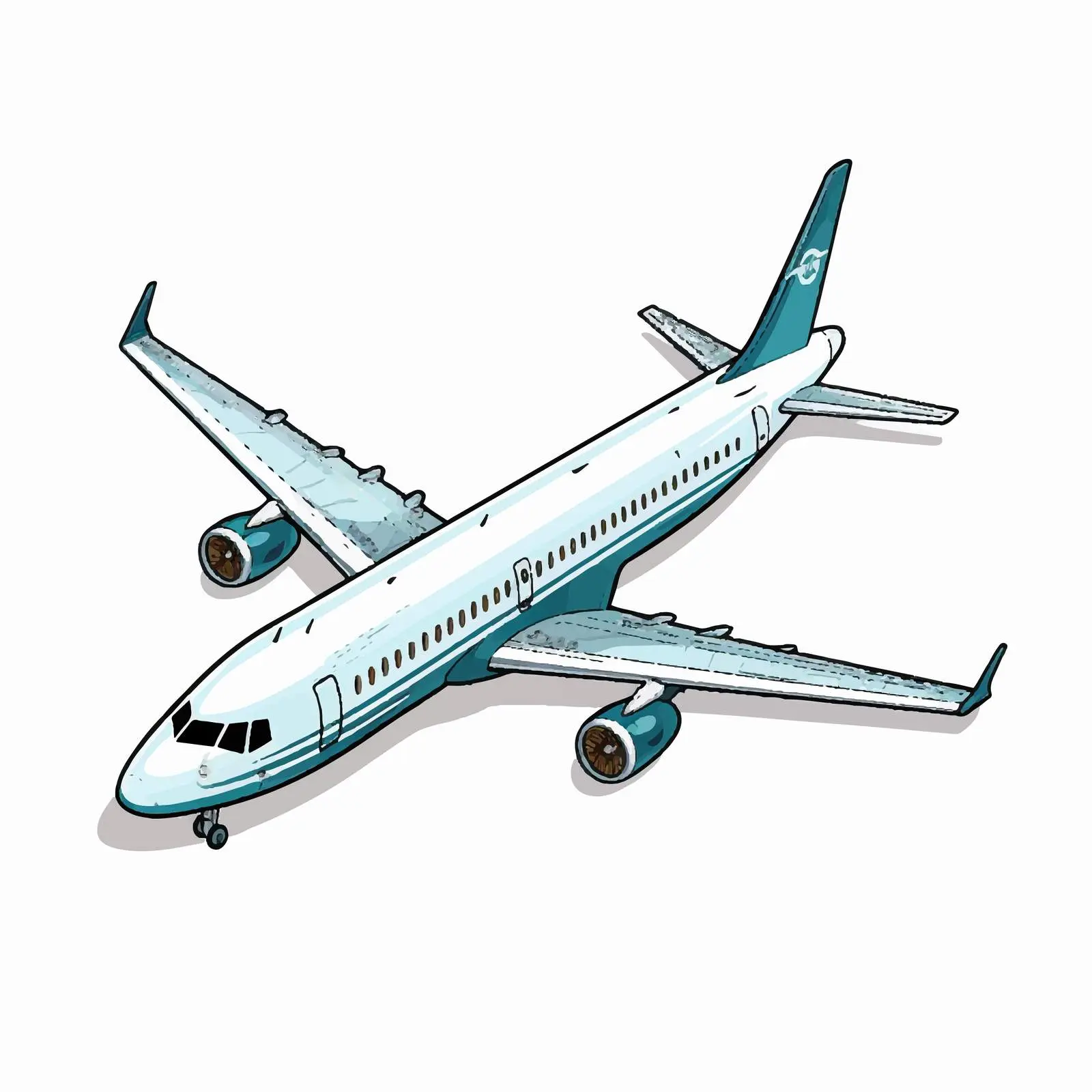 Airplane Vector Illustration on White Background — free download from Dotvec