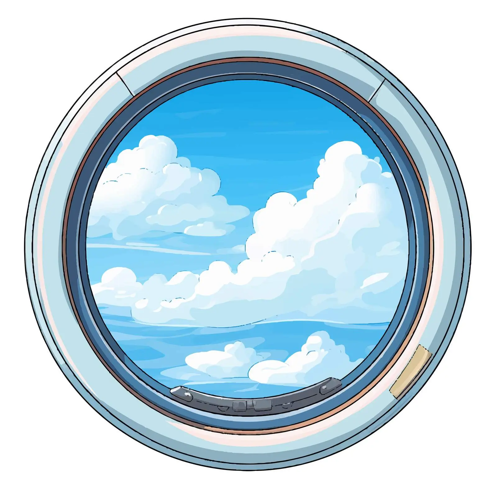 Airplane Window Illustration with No View — free download from Dotvec