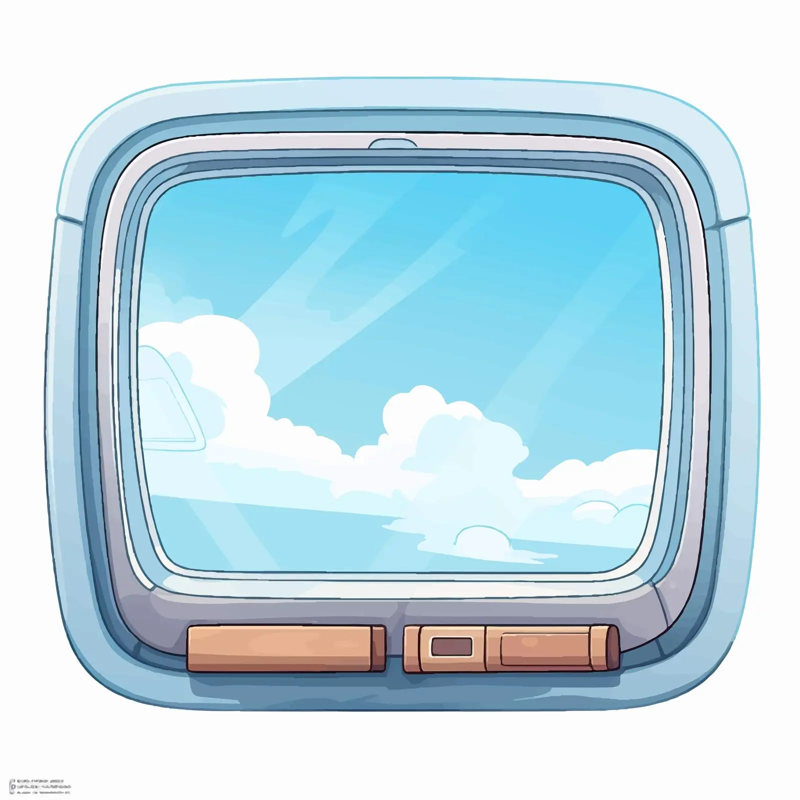 Airplane Window Illustration with No View — free download from Dotvec