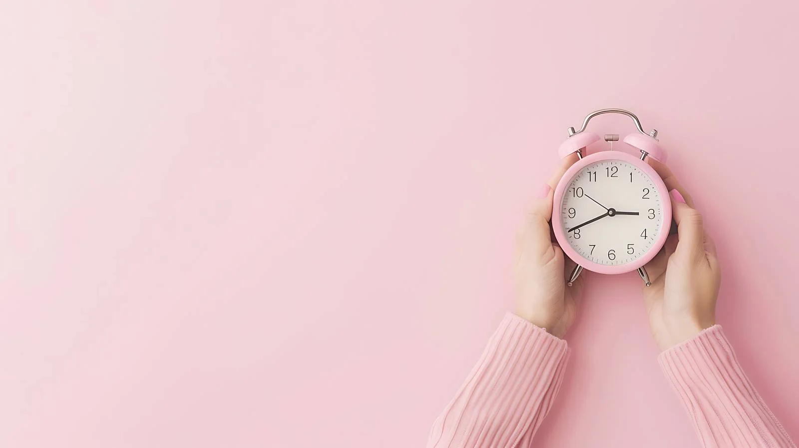 Elegant Alarm Clock in Woman's Hand — free download from Dotvec