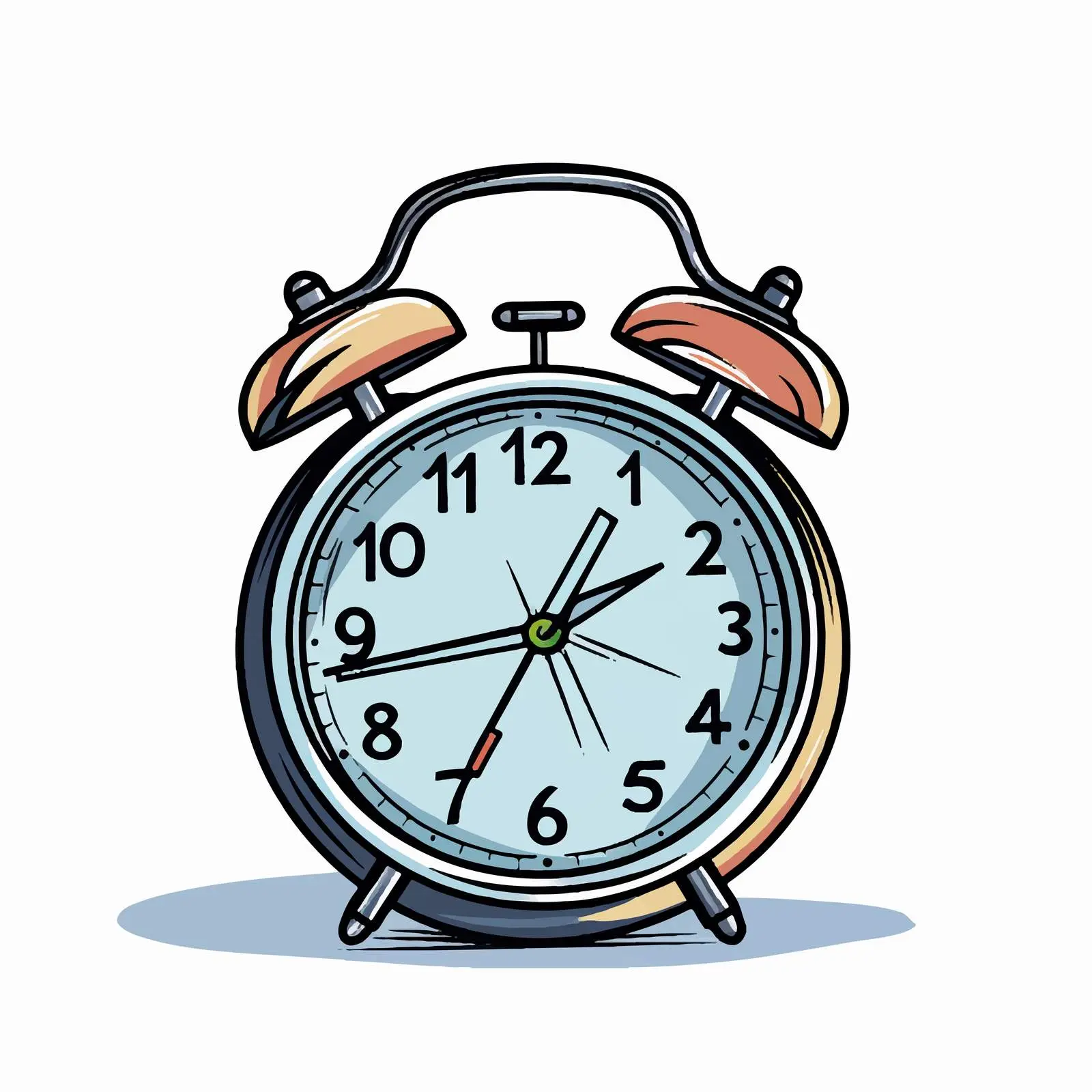 Minimalist Alarm Clock Vector Illustration — free download from Dotvec