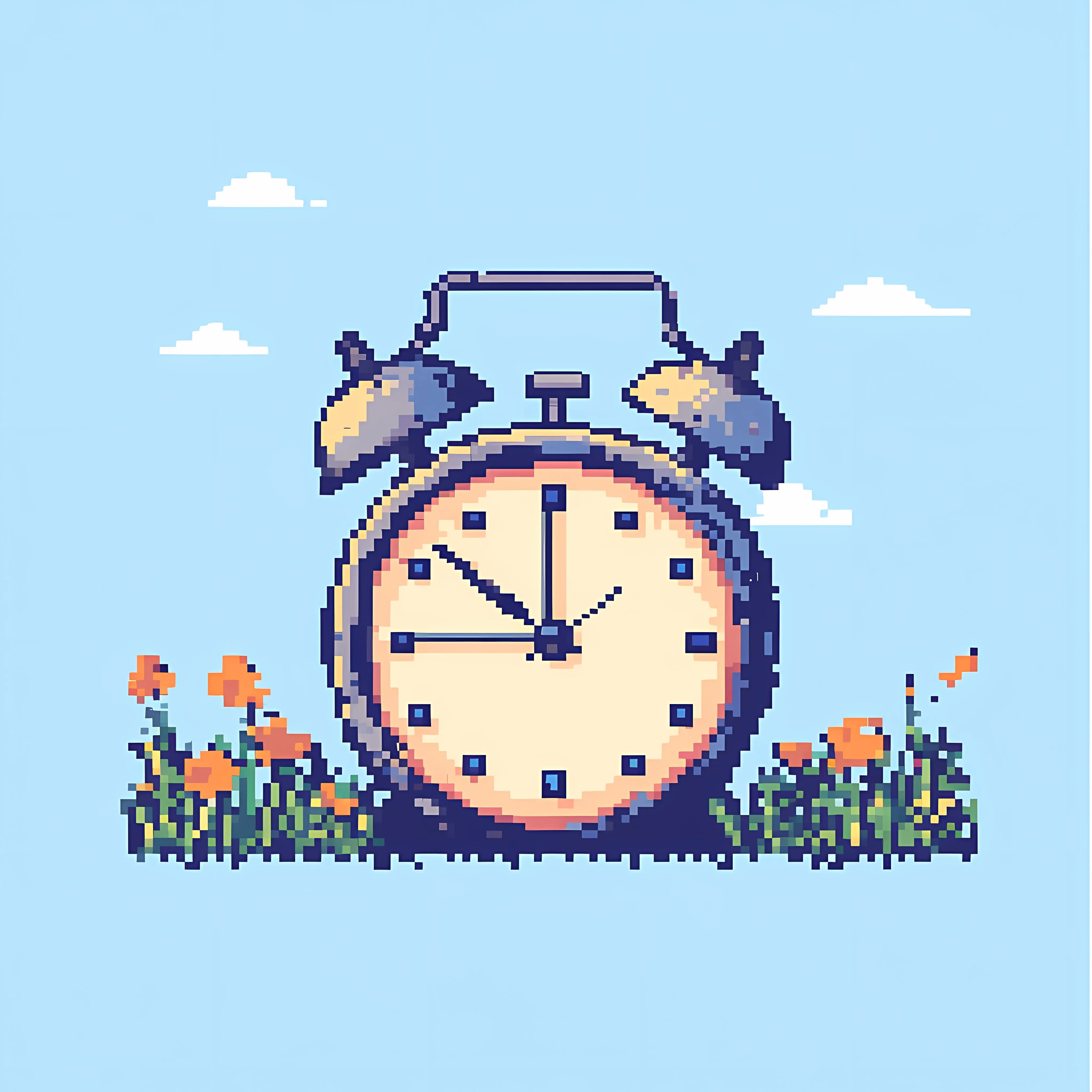 Colorful Flat Vector Alarm Clock Illustration — free download from Dotvec