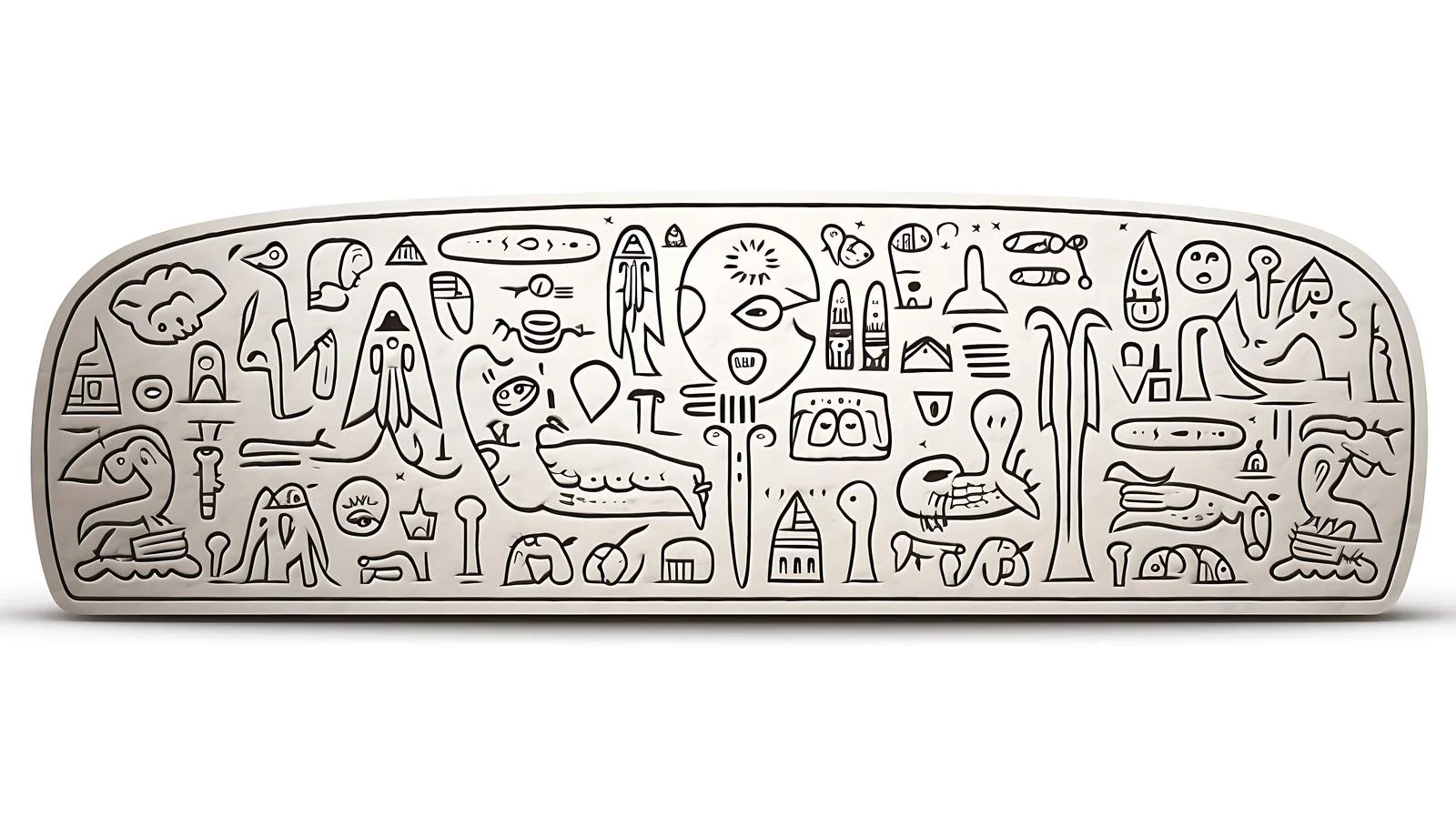 Alien Hieroglyphics Stone Carving — free download from Dotvec