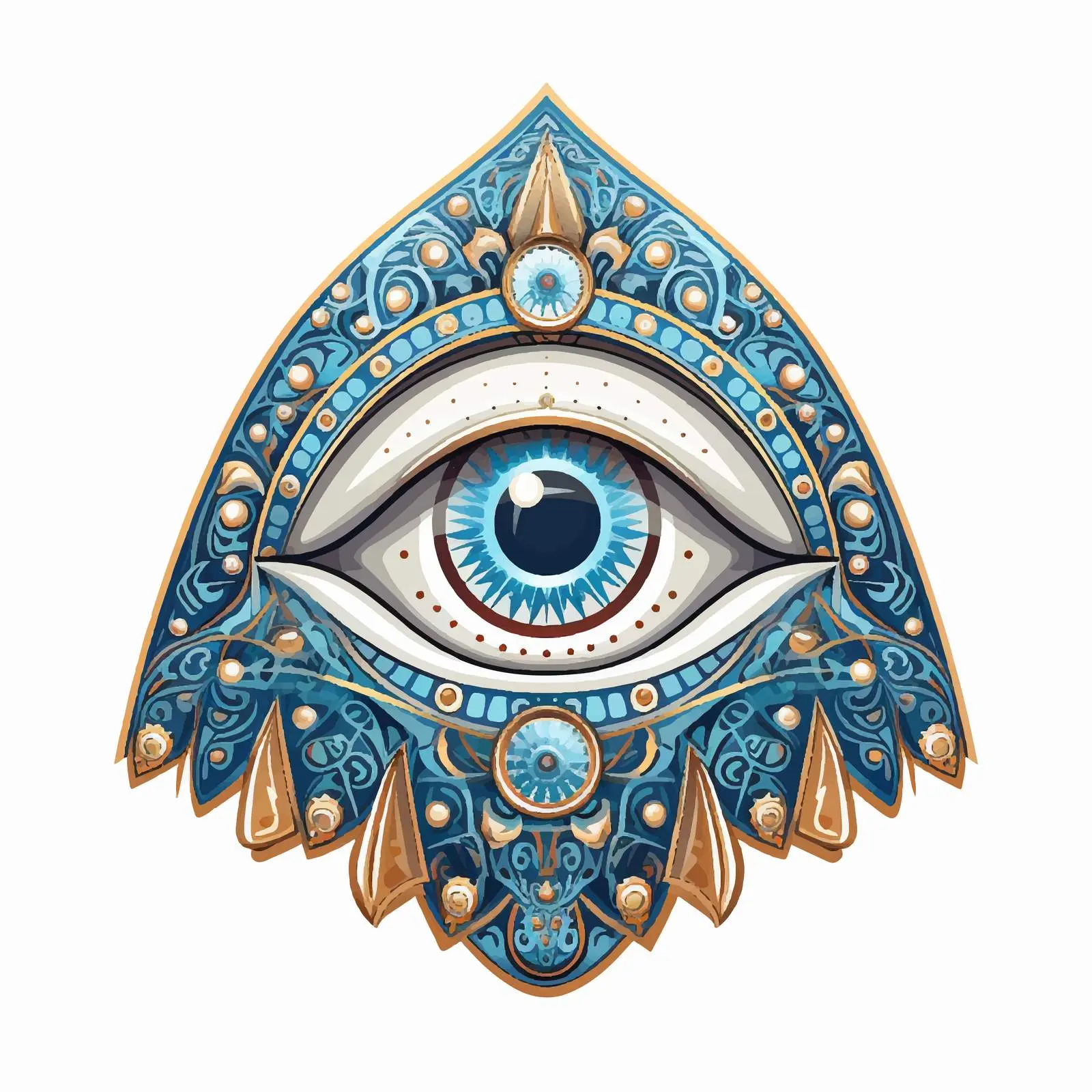 Byzantine Style All-Seeing Eye Easter Egg — free download from Dotvec